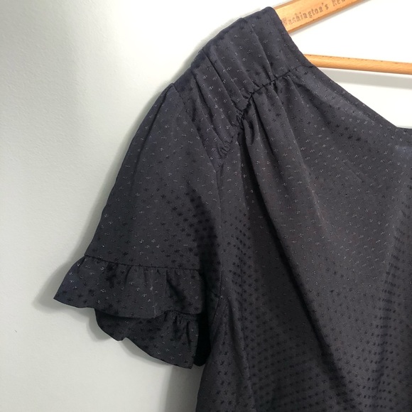 NWT! CeCe Charming Navy Lilac Caviar Top 3X - Picture 5 of 13